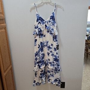 LULUS Floral Blue and White Women's Dress SMALL